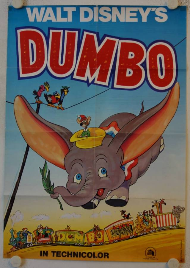 Dumbo originales deutsches Filmplakat (R70s)